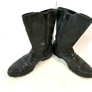 Merrell Vera Mid Black Leather Zip Boots Women Size 10 Walking Comfort Excellent